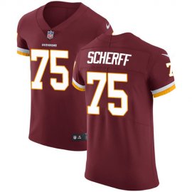 Nike Washington Football Team #75 Brandon Scherff Burgundy Red Team Color Mens Stitched NFL Vapor Untouchable Elite Jersey