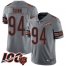 Nike Chicago Bears #94 Robert Quinn Silver Mens Stitched NFL Limited Inverted Legend 100th Season Jersey