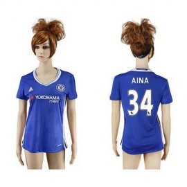Womens Chelsea #34 Aina Home Soccer Club Jersey