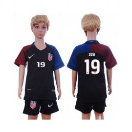 USA #19 Zusi Away Kid Soccer Country Jersey