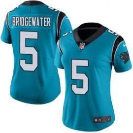 Nike Carolina Panthers #5 Teddy Bridgewater Blue Alternate Womens Stitched NFL Vapor Untouchable Limited Jersey