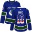 Adidas Vancouver Canucks #10 Pavel Bure Blue Home Authentic USA Flag Womens Stitched NHL Jersey