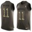 Nike New England Patriots #11 Drew Bledsoe Green Mens Stitched NFL Limited Salute To Service Tank Top Jersey