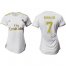 Womens Real Madrid #7 Ronaldo Home Soccer Club Jersey