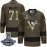 Pittsburgh Penguins #71 Evgeni Malkin Green Salute to Service 2017 Stanley Cup Finals Champions Stitched NHL Jersey