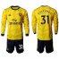 Arsenal #31 Kolasinac Away Long Sleeves Soccer Club Jersey