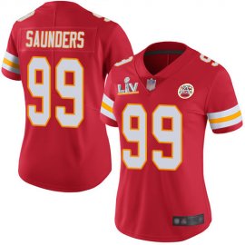 Nike Kansas City Chiefs #99 Khalen Saunders Red Team Color Womens Super Bowl LV Bound Stitched NFL Vapor Untouchable Limited Jersey