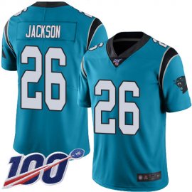 Nike Carolina Panthers #26 Donte Jackson Blue Mens Stitched NFL Limited Rush 100th Season Jersey