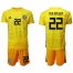 Germany #22 Ter Stegen Yellow Goalkeeper Soccer Country Jersey