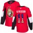 Adidas Ottawa Senators #11 Daniel Alfredsson Red Home Authentic USA Flag Stitched Youth NHL Jersey