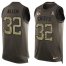 Nike Kansas City Chiefs #32 Marcus Allen Green Mens Stitched NFL Limited Salute To Service Tank Top Jersey