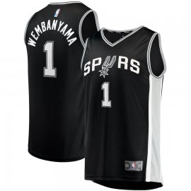Victor Wembanyama San Antonio Spurs Fanatics Branded 2023 NBA Draft First Round Pick Fast Break Replica Jersey – Icon Edition – Black