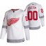 Detroit Red Wings Custom White Mens Adidas 2020-21 Reverse Retro Alternate NHL Jersey