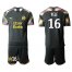 Marseille #16 Pele Black Goalkeeper Soccer Club Jersey