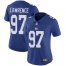 Nike New York Giants #97 Dexter Lawrence Royal Blue Team Color Womens Stitched NFL Vapor Untouchable Limited Jersey