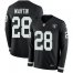 Nike Las Vegas Raiders #28 Doug Martin Black Team Color Mens Stitched NFL Limited Therma Long Sleeve Jersey