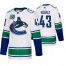 Vancouver Canucks #43 Quinn Hughes 50th Anniversary Mens White 2019-20 Away Authentic NHL Jersey