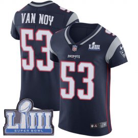 Nike New England Patriots #53 Kyle Van Noy Navy Blue Team Color Super Bowl LIII Bound Mens Stitched NFL Vapor Untouchable Elite Jersey