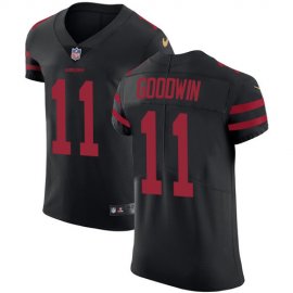Nike San Francisco 49ers #11 Marquise Goodwin Black Alternate Mens Stitched NFL Vapor Untouchable Elite Jersey