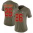 Nike Kansas City Chiefs #26 Damien Williams Olive Womens Stitched NFL Limited 2017 Salute To Service Jersey