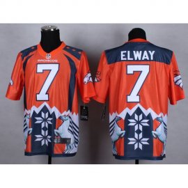 Nike Denver Broncos #7 John Elway Orange Mens Stitched NFL Elite Noble Fashion Jersey