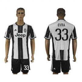 Juventus #33 Evra Home Soccer Club Jersey