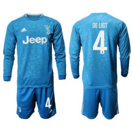 Juventus #4 De Ligt Third Long Sleeves Soccer Club Jersey