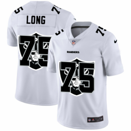 Las Vegas Raiders #75 Howie Long White Mens Nike Team Logo Dual Overlap Limited NFL Jersey
