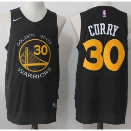 Mens Nike Golden State Warriors #30 Stephen Curry Black Fashion NBA Swingman Jersey