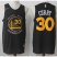 Mens Nike Golden State Warriors #30 Stephen Curry Black Fashion NBA Swingman Jersey