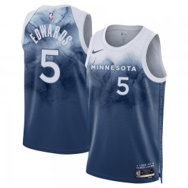 Anthony Edwards Minnesota Timberwolves Nike Youth 2023/24 Swingman Replica Jersey – City Edition – Blue