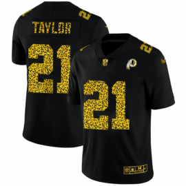 Washington Football Team #21 Sean Taylor Mens Nike Leopard Print Fashion Vapor Limited NFL Jersey Black