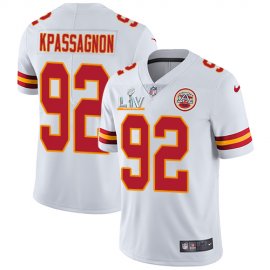 Nike Kansas City Chiefs #92 Tanoh Kpassagnon White Mens Super Bowl LV Bound Stitched NFL Vapor Untouchable Limited Jersey