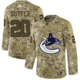 Adidas Vancouver Canucks #20 Brandon Sutter Camo Authentic Stitched NHL Jersey