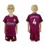 Manchester City #4 Kompany Away Kid Soccer Club Jersey
