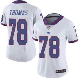 Nike New York Giants #78 Andrew Thomas White Womens Stitched NFL Limited Rush Jersey