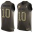 Nike Minnesota Vikings #10 Fran Tarkenton Green Mens Stitched NFL Limited Salute To Service Tank Top Jersey