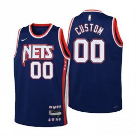 Brooklyn Nets Custom Youth Nike Navy 2021/22 Swingman Jersey – City Edition