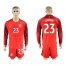 USA #23 Johnson Away Long Sleeves Soccer Country Jersey