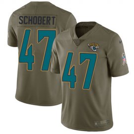Nike Jacksonville Jaguars #47 Joe Schobert Olive Mens Stitched NFL Limited 2017 Salute To Service Jersey