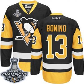 Pittsburgh Penguins #13 Nick Bonino Black Alternate 2017 Stanley Cup Finals Champions Stitched NHL Jersey
