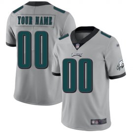 Nike Philadelphia Eagles Customized Silver Mens Stitched NFL Limited Inverted Legend Jersey