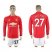 Manchester United #27 Fellaini Red Home Long Sleeves Soccer Club Jersey