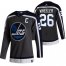 Winnipeg Jets #26 Blake Wheeler Black Mens Adidas 2020-21 Reverse Retro Alternate NHL Jersey