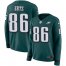 Nike Philadelphia Eagles #86 Zach Ertz Midnight Green Team Color Womens Stitched NFL Limited Therma Long Sleeve Jersey