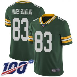 Nike Green Bay Packers #83 Marquez Valdes-Scantling Green Team Color Mens Stitched NFL 100th Season Vapor Limited Jersey