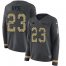 Nike Buffalo Bills #23 Micah Hyde Anthracite Salute to Service Womens Stitched NFL Limited Therma Long Sleeve Jersey