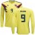 Colombia #9 Falcao Home Long Sleeves Soccer Country Jersey