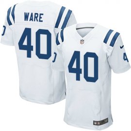 Nike Indianapolis Colts #40 Spencer Ware White Mens Stitched NFL Elite Jersey