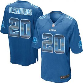 Nike Detroit Lions #20 Barry Sanders Blue Team Color Mens Stitched NFL Limited Strobe Jersey